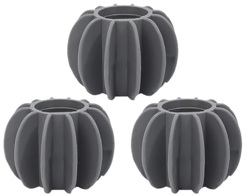 10/1 palline per asciugatrice, in silicone, anti-avvolgimento, per la pulizia dei vestiti, riutilizzabili, anti-groviglio, per raccogliere i capelli (L-grigio-3 pezzi)