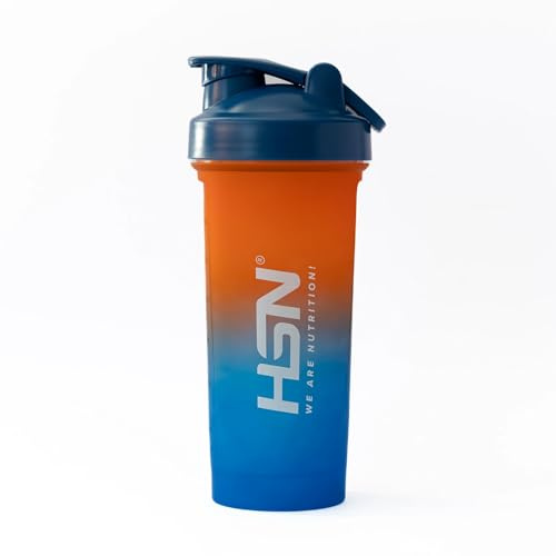 HSN Pro Shaker Rocket We Are Nutrition! Libre de BPA | 600ml | Azul Marino Naranja | Vaso Mezclador con Bola Mezcladora | Cierre Hermético y Tapón Anti-Fugas | Sin Olores | Fácil Limpieza