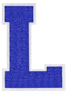 CheersLife 6.5 Inch Chenille Letters Stickers Letter Embroidered Iron | Patches for Clothing, Sew on/ Iron on Patches for Clothing, T-Shirts, Jackets, Backpacks, Jeans, Hats, Varsity (Blue, L)