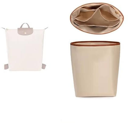 Organizer für Longchamp-Rucksäcke, Aufbewahrungshülle aus Polyester(Beige ORIGINAL)