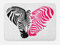 Ambesonne Pinke Zebra-Badematte, Zebra-Paar-Köpfe in Herzform, Liebe, Hochzeitsfeier, Plüsch-Badezimmerdekormatte mit Rutschfester Unterseite, 74,9 x 44,5 cm, Hot Pink