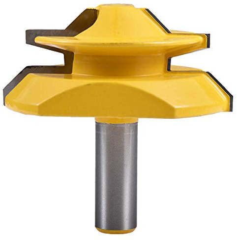 KATUR 45 Grad Lock Gehrungsfräser, Schaft Joint Fräser mit 1/2 Zoll Schaft für Dickholz Fräser und Fenster Bits (1/2 Schaft 2-3/4 Breite)