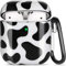 Olytop Schutzhülle für Airpods der 2. 1. Generation, Kuh, niedliche Airpods 2/1 Schutzhülle, bedruckt, harte Haut, für Damen und Mädchen, für Apple Airpods der 2. 1. Generation, Ladehülle mit
