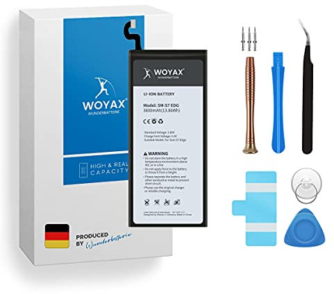 Woyax Wunderbatterie® Akku für Samsung Galaxy S7 Edge, Reale Kapazität wie original- Akku | Ersatzakku mit Werkzeug für einfachen Austausch mit Anleitung bei defekter Batterie