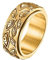 PAURO Herren Jahrgang Auge von Gott Drehbar Ring Edelstahl Gold Größe 57 (18.1)