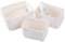 Aufbewahrungskorb, 3er Set aus Korb Geflochten Aufbewahrungskörbe, Aufbewahrungsboxen für Accessoires Schminke, Badezimmer Organizer, Wickeltisch Organizer, Kleiner Korb bathroom storage baskets(Weiß)