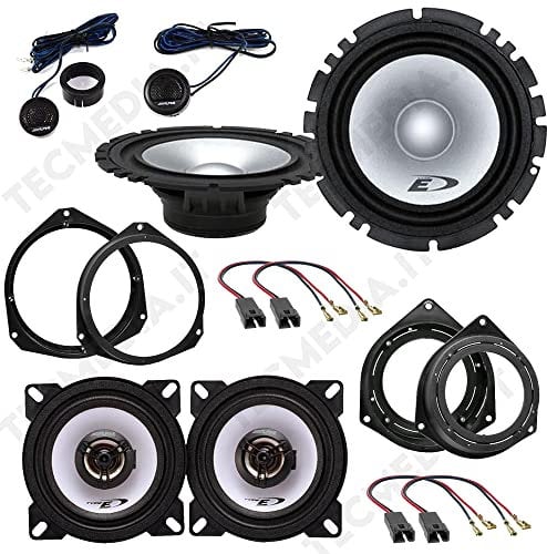 Kit 6 Casse Altoparlanti Alpine per Opel Astra H 2005> Kit Anteriore e Posteriore con Adattatori e Connettori Inclusi
