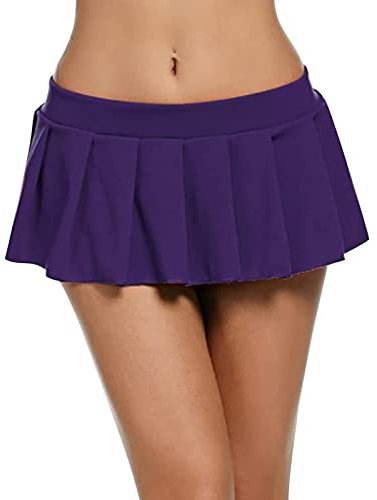 PAIDAXING Gonna a fessura laterale Intrattenimento da donna Yoga Sport Fashion Club Vita bassa Sexy Minigonna Wrap gonne per le donne lunghe, Viola, XL