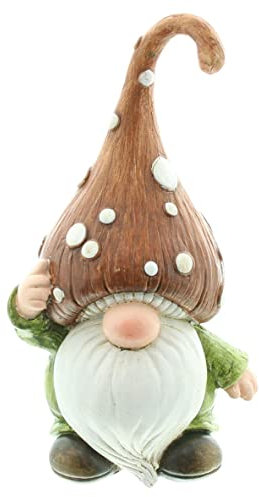 FRANK FLECHTWAREN Wichtel Pilzhut, Polyresin Maße: Höhe 23 cm