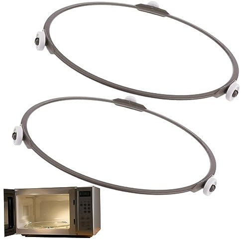 Microwave Turntable Ring 2pcs 7.01 Inch Microwave Plate Replacement Heat-resistant Microwave Roller Ring with 0.55 Inch Rollers for Glass Plate Microwave Roller Ring Microwave Turntable Microwave