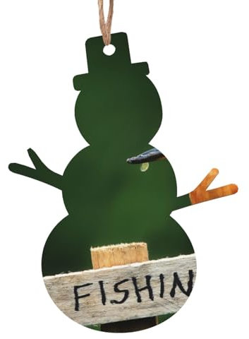 Weihnachts-Holzornamente für Baumdekoration, Eisvogel ohne Angeln, zum Aufhängen, Weihnachtsbaumschmuck, Christbaumschmuck, Heimdekoration (Schneemann-Form)
