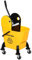 HOMCOM Chariot de Nettoyage, Chariot de ménage Professionnel avec Seau, capacité de 26L avec essoreuse, Chariot d'entretien, 44 x 36 x 90 cm, Jaune