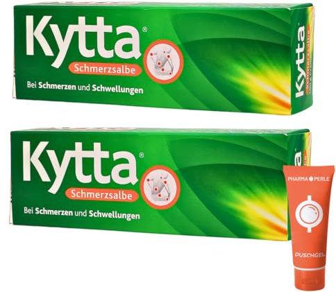 Kytta Schmerzsalbe bei Schmerzen und Schwellungen, Muskelschmerzen, Kniegelenkschmerzen, Zerrungen Verstauchungen I mit Beinwell Extrakt I Sparset mit Pharma Perle give-away (2 x 100g)