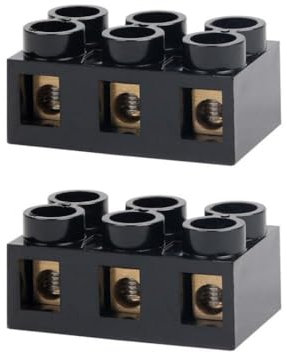 Smgda Morsettiere a doppia fila da 500 V 60 A a vite per recinzioni elettriche, connettori elettrici, morsettiera di filo per scatola di distribuzione di energia, armadio elettrico
