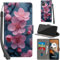 PHINIENLAND Case for Motorola Moto G05 / E15 Case Premium PU Leather Flip Wallet Bags with Card Slots Kickstand Magnetic Book Cover Compatible with Moto G05 Cover,Flowers