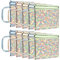10 Packs Mesh Zipper Pouch Bags,5 Colors A4 Double-Layer Nylon Puzzle Building Block Sets with Handle Pocket,Breathable See Through Toy Storage for School Office Games Puzzles Stationery Books