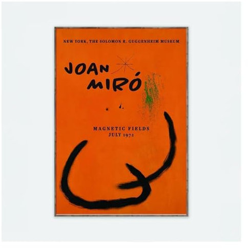 XENITE Wandkunst-Leinwanddrucke Joan Miro Abstrakte Kunstdrucke, Leinwandgemälde, Orange, Wohnzimmer, Schlafzimmer, Galerie, Wandkunst, Heimdekoration(30x40cm)