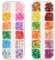 2 Boxes of Fruit Slices Charms Crystal Mash Clay Strip Flowers Fruit Slice Clay Sprinkles Polymer Slices Decorations Scrapbook DIY Crafts for Nail Art Cellphone Decoration Accessories