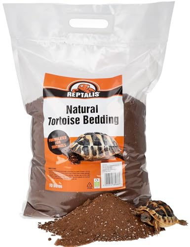Reptalis Natural Tortoise Soil Substrate Bedding 10L Hermanns, Horsfield | Natural Loam, Clay & Limestone, Encourages Burrowing, Hermanns, Horsfield, Spur-thighed & Marginated Tortoises