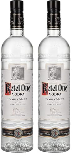 Ketel One| 40% vol | 70cl | Citrus | Crisp & Sophisticated | Crafted in a Copper Pot Still | Long Finish | Premium 70cl (Pack of 2)