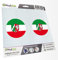 KIWISTAR - 2X Kennzeichenaufkleber - Nordrhein-Westfalen - Kennzeichen Aufkleber Sticker Nummernschild Land Country Nation