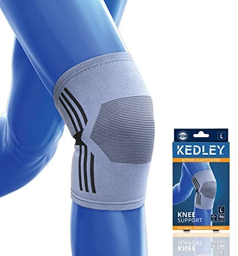 Kedley Knee Support Sleeve | Elasticated Knee Support Knee Compression Sleeve | Relief for Joint Pain, Knee Swelling & Arthritis | Knee Brace, Knee Pads for Sports, Gardening & Everyday Use (Small)
