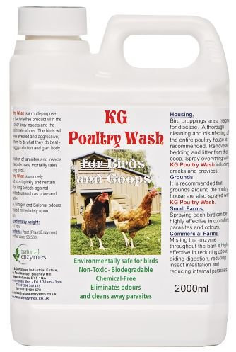 KG Poultry Wash For Bird & Coup. Cleans Away Parasites, Lice & Mites 2000ml