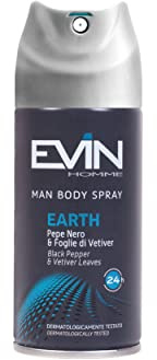 EVIN Homme | Deodorant für Herren, Duft schwarzer Pfeffer und Vetiverblätter, 24 Stunden Brenndauer, 150 ml