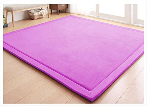 Fancytan Teppich Für Kinderzimmer, Krabbelmatte, Kinder Spielmatte Weich Teppiche Tatami for Schlafzimmer, Wohnzimmer, Klassenzimmer, Violett, 200 x 250 cm