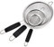 Makerstep - Juego de 3 coladores de malla fina de acero inoxidable, tamiz de alambre con mango aislado, utensilios de cocina, de 8,6 cm, 14 cm y 20 cm