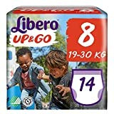 Libero UP-GO Taglia 8 19-30 kg pacchi 8 (Totale 112 pannolini) pacco scorta