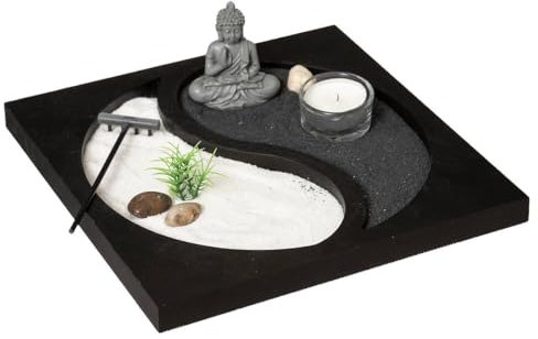 ATMOSPHERA CREATEUR D'INTERIEUR - Giardino Zen in Legno Nero 23x8cm