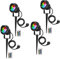 4 Stücke LED Gartenleuchte RGB mit Erdspieß,LED Gartenlampe 10W 1000LM led strahler außen IP65
