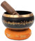 Bol Tibetain | Bol Chantant Tibetain dans Coffret en papier Népalais avec Maillet et Coussin | Magnifique son pour la méditation et la relaxation | Motif de gratitude | Bol noir antique Fait Main
