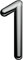 Ultion Sweet Chrome Door Numbers '1' - 3inch height - Self Adhering, No Drilling or Screwing Required …