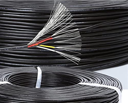 caihv-Wire, 2/3/4/5 Core Tinned Copper Shielded Wire, Audio Cable Wire Multi-core Audio Cable, 28AWG Audio Line Signal Cable, (Color : 5Core 15 meter)