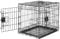 Amazon Basics Zusammenklappbar Hund käfig aus Metalldraht mit Bodenschale, Doppeltür, Schwarz, L 61 x B 46 x H 49 cm