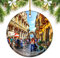 Sizilien Taormina Italien Weihnachtsschmuck für Baum, Keramik-Anhänger, doppelseitig, Ornament, Dekoration, Weihnachtsgeschenke, Porzellan, Reise-Souvenirs