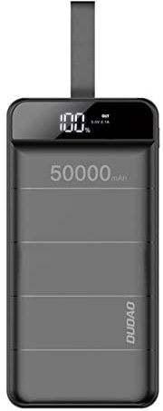 Dudao Powerbank 50,000 mAh 3 x USB with LED Lamp External Battery Power Bank Portable Power Bank Charger Compatible with iPhone / Huawei / Samsung