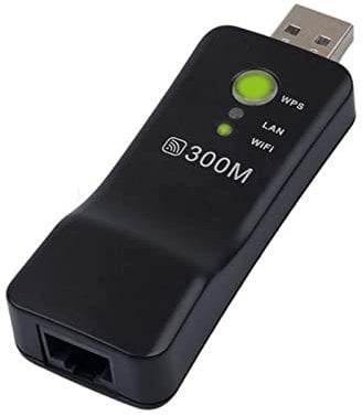 Lihuzmd Receptor Dongle, Repetidor Inalámbrico USB Smart TV Adaptador WiFi Extensor De Rango 300M Adaptador De Red Amplificador Repetidor para Samsung Sony LG Cualquier TV