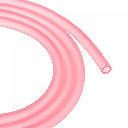 sourcing map 5mm ID 8mm OD Pink PVC Petrol Fuel Line Hose for Small Engines Use,3.0m Length