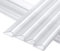 MOLVCE Lot de 50 clips de fixation pour double fil en PVC transparent - Rails de serrage pour bandes brise-vue pour double fil