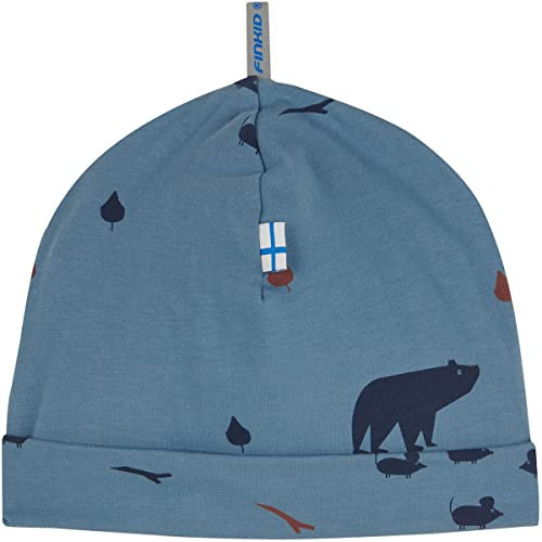 Finkid Hitti Blau - Klassische weiche Kinder Jersey Mütze, Größe M - Farbe Dove