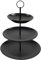Home4You Etagere - Schwarz - Porzellan - 3 Etagen