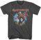 Iron Maiden T Shirt Trooper Album Cover Mens Short Sleeve T Shirts Classic Rock Vintage Style Graphic Tee, Smoke, Large