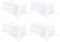 4 Stück weiß Polyester Tischdecke 229 x 335 cm Rechteck Tischdecke für 8-Fuß Rechteck Tische, Fleck und Falten Beständige Waschbare Polyester Tischdecke für Hochzeit Parteien Bankett Küche