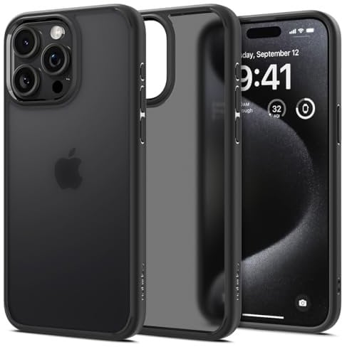 Spigen Ultra Hybrid Case Compatible with iPhone 15 Pro Max - Frost Black