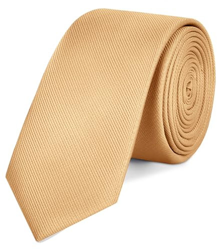OcioDual Krawatte Gold Krawatte Herren, Krawatten für Herren, Tie, Klassisch, Elegante Krawatten mit Diagonalmuster für Feiern, Events, Partys, Geschäftsleute, Gravatas Hommes
