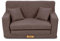 Flumi Personalisierte Kindercouch Kinder Sessel Sofa Schlafsofa jugendzimmer mit Gravur KINDERNAME Spielsofa für Kinderzimmer Schlafsessel Bettfunktion Kindermöbel 92x40x60 (Boucle Braun)