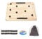 Magnetic Chess Game Stones with Punishment Wheel, Educational Checkers Game Unique Magnetic Effect Chess Set with Portable Wooden Chess Board Entertaining Battle Chess for Family Interaction